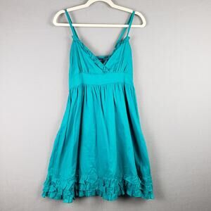 Y2K CotTara Size L Ruffled Babydoll Mini Dress Blue Sabrina‎ Carpenter Coquette